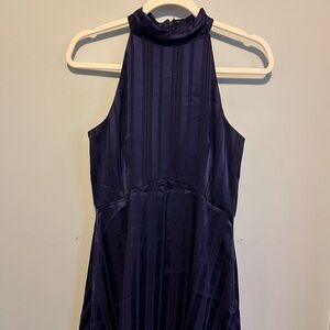 Banana republic, lightweight, navy blue halter dress